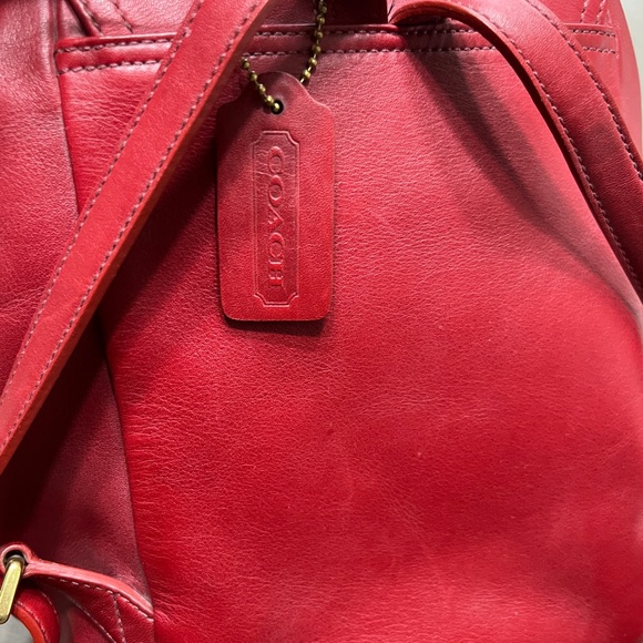 Coach 9858 Cherry Red Small Backpack Excellent Condition Vintage - Picture 3 of 8